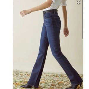 Reformation Dark Indigo Boot Cut Jeans